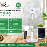 Ventilateur Rechargeable TNT Star 18" TG-488 Solaire