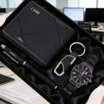 Coffret Homme : Montre Geneva + Portefeuille + Stylo + Porte-clés
