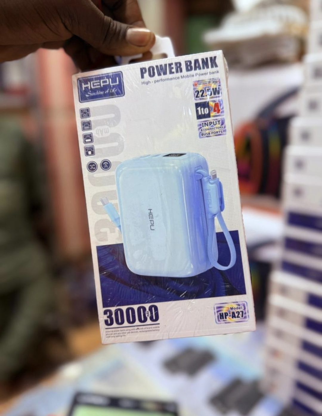 Power Bank HEPU HP-A27 Power Bank HEPU HP-A27 30000mAh 22.5W – Image 1